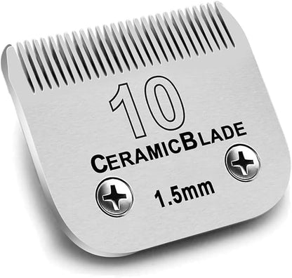 1Pack 10 Blade Dog Groomg Blades Compatible with Pet Clipper/Oster A5/Wahl KM Series Dog Clipper,Ceramic Blade &amp; Stainless Steel Blade
