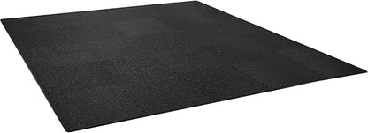 VEVOR 0.56 inch Thick 25 PCS 100 sq.ft Gym Floor Mats, 25" x 25" EVA Foam &amp; Rubber Gym Flooring Workout Floor Mats, Waterproof Exercise Puzzle Flooring for Gym, Home, Garage, Baseme