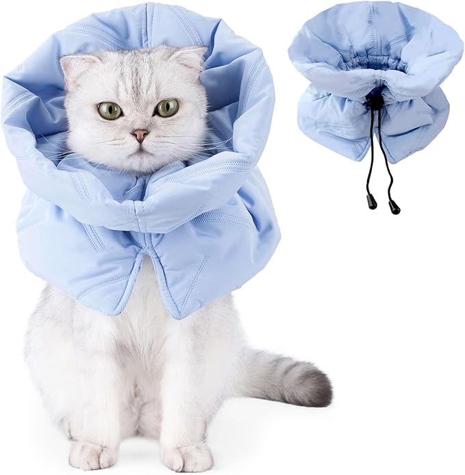 Soft Cat Cone Collar for Recovery - Adjustable, Lightweight Elizabethan Collar Alternative for Small Cats &amp; Kittens