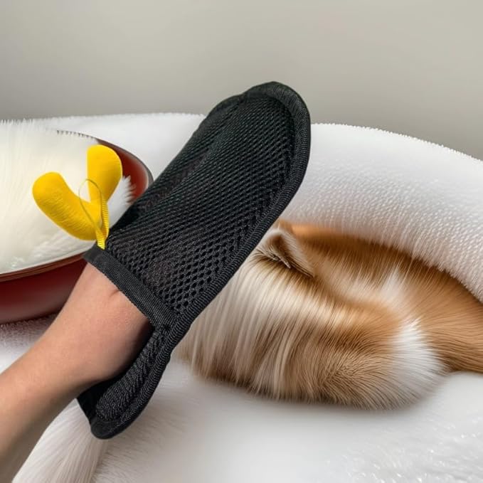 Morphcontainerpet Pet Hair Removal Gloves - Electrostatic Reusable for Cats &amp; Dogs, Furniture, Carpet, Car Seats (1.2 oz) (2pcs)