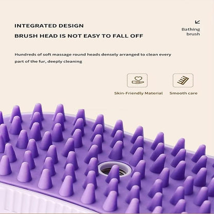 4 in 1 Cat Steam Brush Rechargeable pet spray comb Steam Brush for Cats and Dogs, Massage, Cleaning, Shedding &amp; Combing Multifunctional Hair Removal Anti Static Grooming Tool for home (Purple)