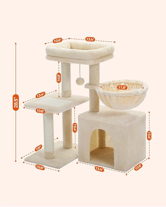 PEQULTI Small Cat Tree, [28.5&
