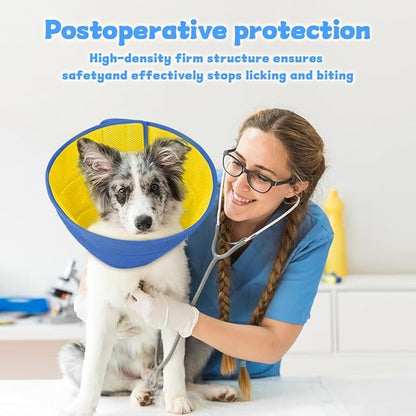 Soft Dog Cone Recovery Collars &amp; Cones After Surgery for Medium Large Dogs, Comfy Ecollars to Stop Licking, Adjustable, Dog Ecollars for Recovery Plastic: Superior Support Fabric: Soft Comfort, XL