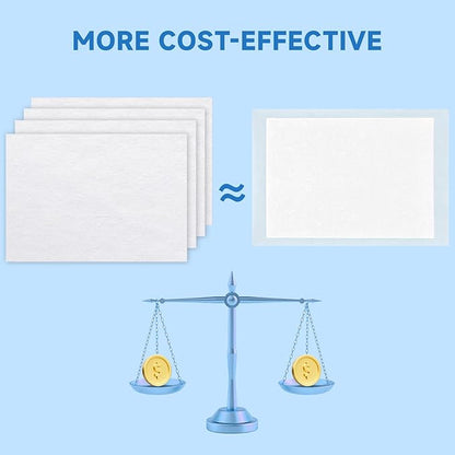 L&amp;W BROS. Easy Clean Pet Quick Absorbent Sheets – Innovative Solution for Mess-Free Cleanup Not Traditional Pee Pads, 12"x10" for Urine and Pet Stain &amp; Odor Remover (50 PCS)