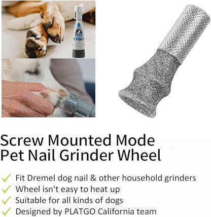 ClassA+80 Diamond Dog Nail for Dremel, Screw-Mounted Mode Nail Dremel Tool for Dogs, Especially Suitable for Long-Haired Dogs, Dremel Polishing Bits, Animals Nail Care &amp; Home Grinder Tools