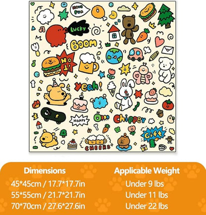 Magic Cat Wrap for Cutting Nails &amp; Grooming, Self Adherent Fabric Wrap for Cats, Multi Functional Pet Grooming Towel Blanket, Wrap Snug and Groom for Cats, 17.7in, Under 9 Ibs