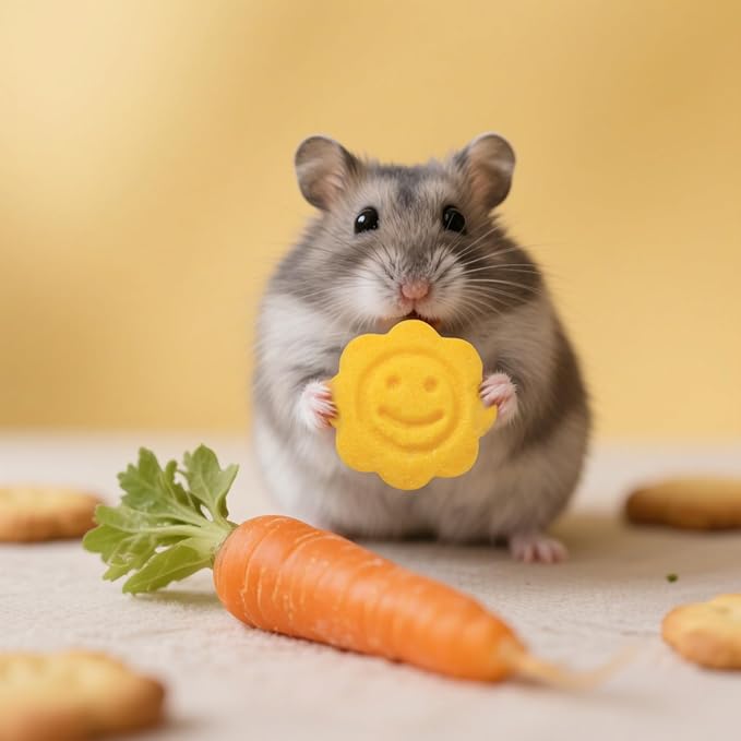 Abizoo 3 Vegetable Chews Treats: Grain Free Natural Snacks with Beet, Carrot, Spinach for Hamsters, Rabbits, Guinea Pigs &amp; Gerbils Crunchy for Digestive Support &amp; Dental Health 1.76oz/50g