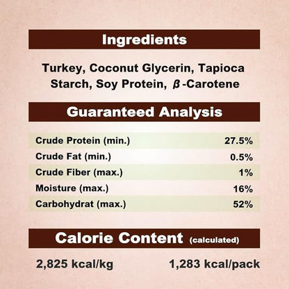 Afreschi Natural Turkey Treats Star Bites –16 oz, Hexagonal Shape, USA-Sourced Trukey, All-Natural, Hypoallergenic, Low-Fat, Healthy &amp; Easily Digestible, Puppy &amp; Training Snack &amp; Small Dogs