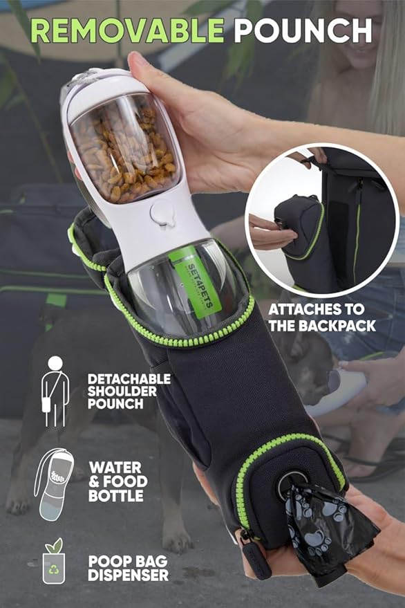 Cat Backpack Carrier &amp; Dog Car Seat for Small Pets Up to 25 lbs - Expandable Cat Carrier Backpack with Safety Leash and Breathable Mesh - Waterproof for Travel - 3 in 1