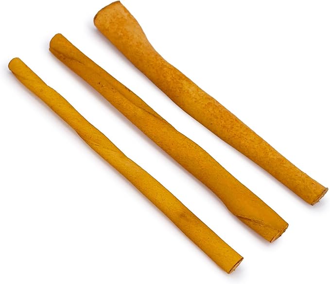 ValueBull USA - Rawhide Twists for Small Dogs, 5 Inch, Smoked, Varied Thicknesses, 100 Count - Natural &amp; Safe, USA Beef Hide, Long Lasting, Chemical Free, No Artificial Flavors