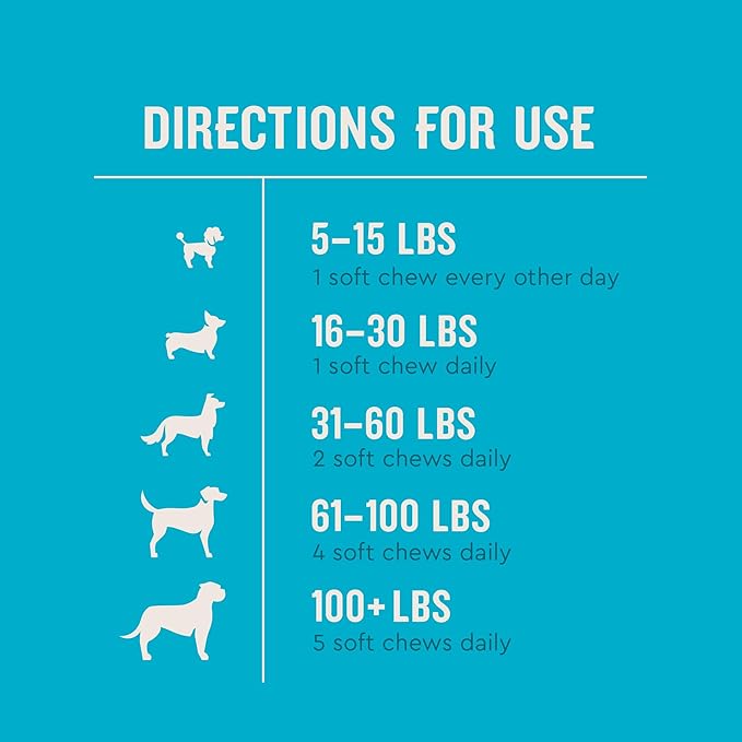 VetIQ Glucosamine Hip &amp; Joint Supplement for Dogs, 180 Soft Chews, Dog Joint Support Supplement with MSM and Krill, Dog Health Supplies Large &amp; Small Breed, Chicken Flavored Chewables