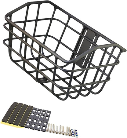 Basket Black Front Sturdy Construction Aluminum Alloy Large Capacity Accessories Cargo Container for Pet Transport
