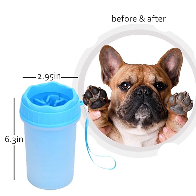 Dog Paw Cleaner Cup - Silicone Bristle Pet Paw Washer for Small, Medium, and Large Dogs &amp; Cats | Easy-to-Use, Mess-Free Paw Cleaning Tool for Muddy Paws
