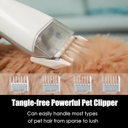 Pet Grooming Kit with 3.4L Oversized Vacuum Suction - 99% Pet Hair Removal - Professional Dog Clippers &amp; Shedding Tools for Cats, Teddy, Poodle, Golden Retrievers