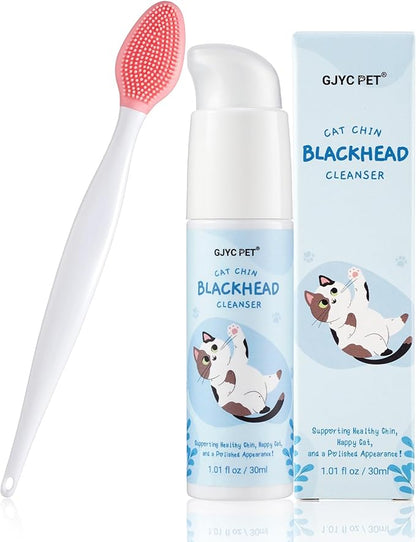Cat Chin Acne Care Kit - Gently Removes Cat Chin Blackheads, Equipped with Cleansing Brush, Cruelty-Free, Nurtures Cat&