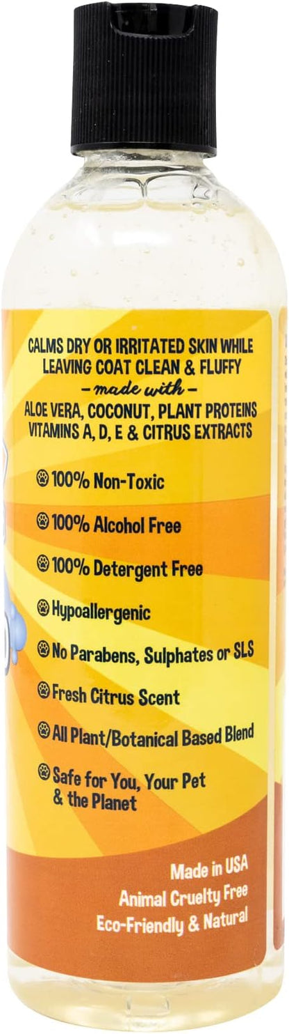 Bodhi Dog Refreshing Orange Citrus Shampoo - Deep Cleaning Coconut &amp; Aloe Formula - Natural Soothing, Moisturizing Pet Wash for Dogs, Cats, Puppies - Tear-Free (17 Fl Oz)