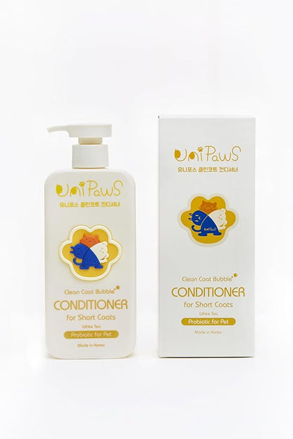 Unipaws Probiotic Short-Haired Dog Conditioner – Degreasing, Soothing &amp; Anti-Shedding for Red, Itchy Skin, Vegan Calendula, Coconut &amp; Oatmeal – EWG Green &amp; Medicated, Made in Korea, 16.9 Fl Oz