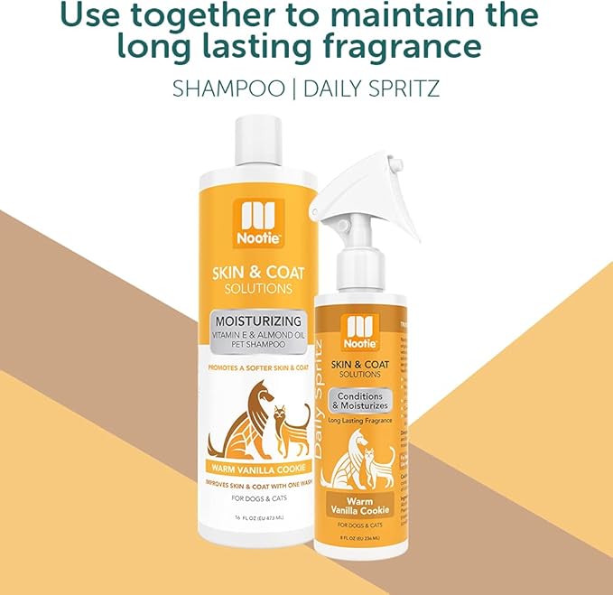Nootie - Pet Shampoo for Sensitive Skin - Revitalizes Dry Skin &amp; Coat - Natural Ingredients - Gentle Dog Shampoo - Cleans &amp; Conditions,16 oz