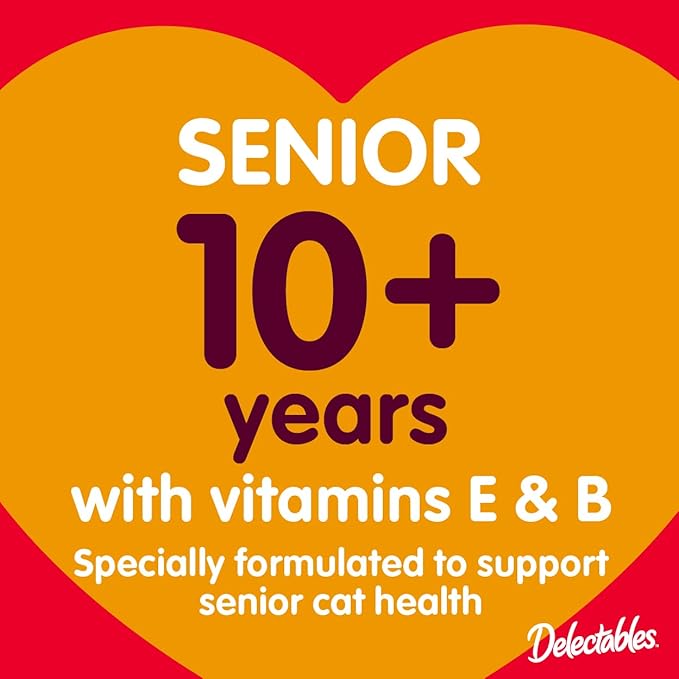Hartz Delectables Savory Broths Senior 10+ Chicken &amp; Tuna Lickable Cat Treat, 12 Pack