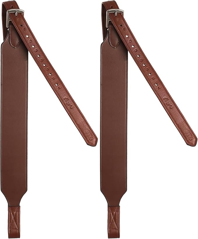 Exion Wide Stability Stirrup Leathers for English Saddles | Premium Cowhide Leather | Enhanced Leg Stability &amp; Comfort | Sizes: 48" to 62"