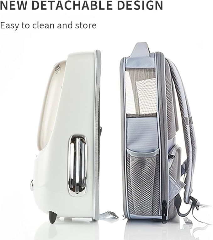 PETKIT Cat Backpack Carrier with Inbuilt Fan &amp; Light, Airline-Approved Pet Backpack Bubble for Kitty Small Dog, Detachable Dog Backpack with Padded Strap for Travel, Hiking, Walking &amp; Outdoor