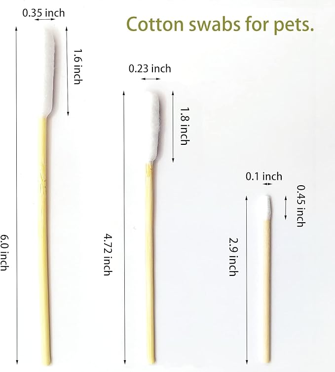 Dog Ear Cleaning Q Tips – 500 Count Cotton Swabs, 6-Inch Biodegradable Swabs for Dog Ear Care, Dog Wound Care, Safe &amp; Eco-Friendly, Designed for Large Dogs