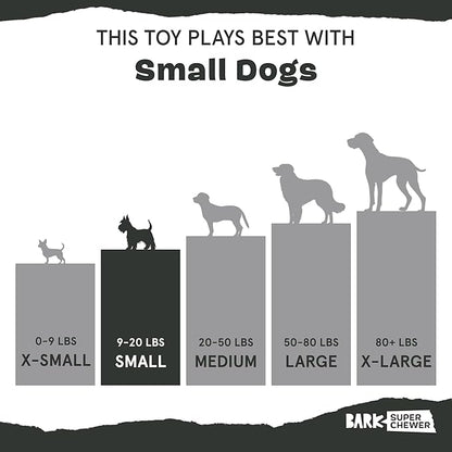 Barkbox Super Chewer Tough Dog Chew Toys for Aggressive Chewers, Plush 2 Toys in 1 (Potato - Small)
