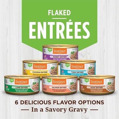 Instinct Flaked Entrée Wet Canned Cat Food - Tuna, 5.5 oz. Cans (Pack of 12)