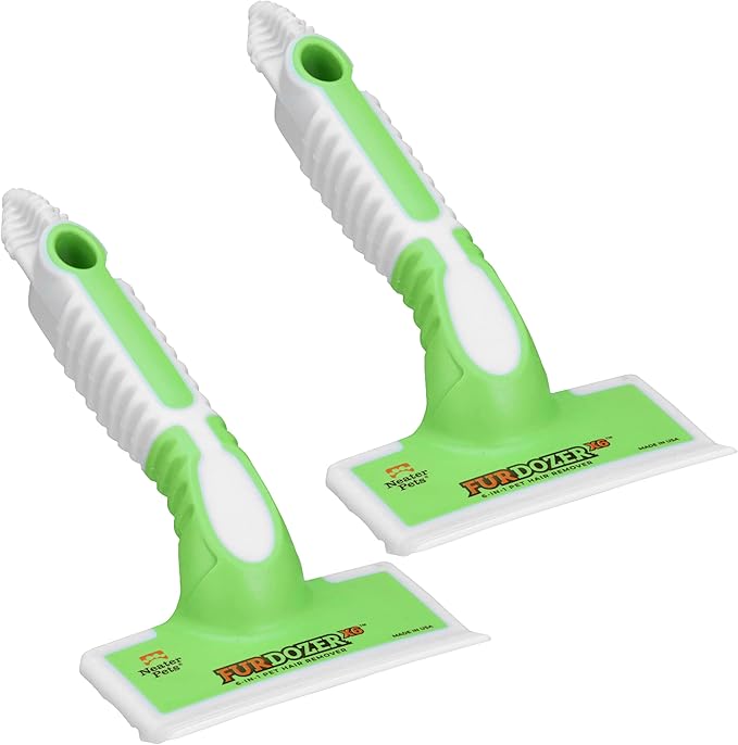 FurDozer X6 Pet Hair Remover &amp; Auto Detailing Tool - Cat &amp; Dog Hair Remover for Carpets, Car Interiors, Couches, Bedding, &amp; Pet Furniture - Reusable Pet Hair Removal Tool for Fur &amp; Lint (2-Pack)