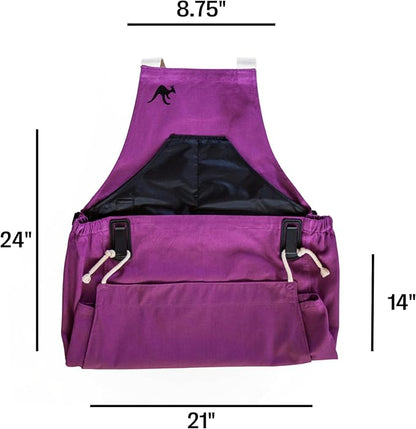 Roo Gardening Apron with Pockets &amp; Harvesting, Picking Pouch - Adjustable, Water-resistant, Washable Canvas Cotton