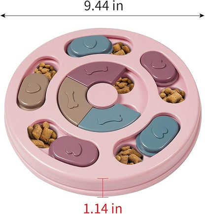 DR CATCH Dog Puzzles,Dogs Food Puzzle Feeder Toys for IQ Training &amp; Mental Enrichment,Dog Treat Puzzle(Pink)