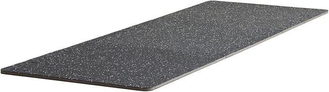 VEVOR 0.56 Inch Thick Gym Floor Tiles, 6 Tiles Rubber Top with EVA Foam, 25" x 25" Gym Flooring Workout Mats with 25 sq.ft Coverage, Interlocking Puzzle Gym Mats for Gym, Home, Garage, Black &amp; White