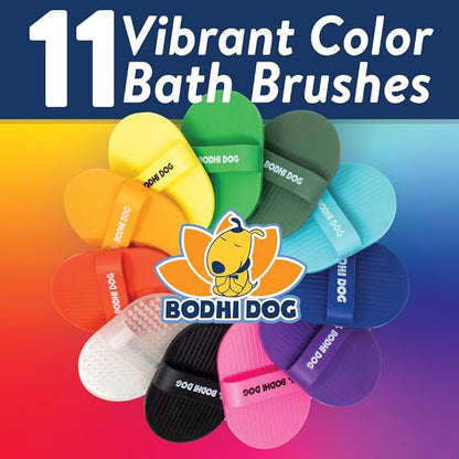 Bodhi Dog Shampoo Brush - Pet Grooming &amp; Bath Supplies for Dogs and Cats - Bath Brush for Long &amp; Short Hair - Premium Scrubber for Shower, Bathing &amp; Massage (One Pack, Blue)
