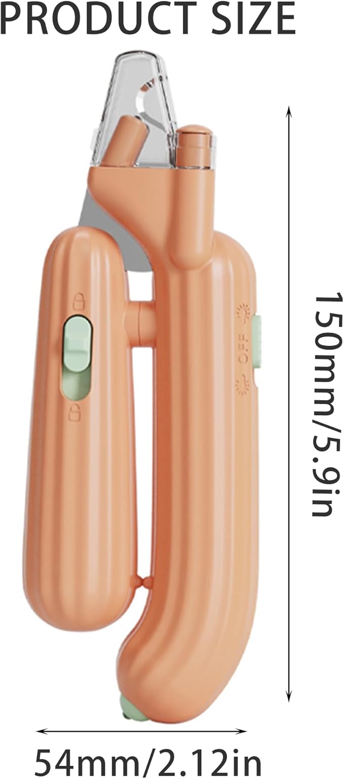 Cactus Shaped Cat Nail Clippers - Durable, Ergonomic Pet Grooming Tool for Cats &amp; Kittens - Safe, Sharp, and Comfortable Claw Trimmer(Orange)