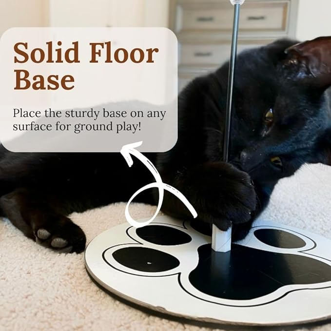 Suction Cup Cat Toys for Indoor Cats Interactive Suction Cup Cat Wand Toy Feather Teaser for Indoor Cats &amp; Kittens Multi Surface Base for Hands Free Play