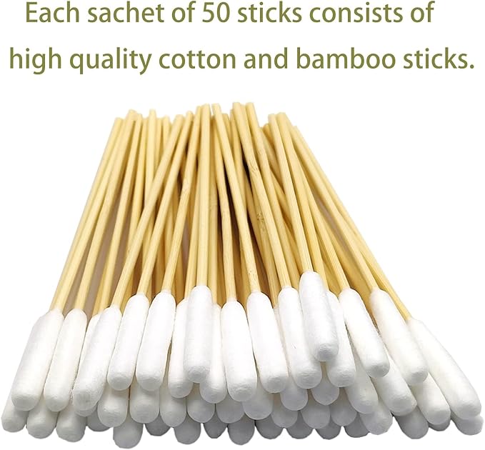 Dog Ear Cleaning Q Tips – 500 Count Cotton Swabs, 6-Inch Biodegradable Swabs for Dog Ear Care, Dog Wound Care, Safe &amp; Eco-Friendly, Designed for Large Dogs