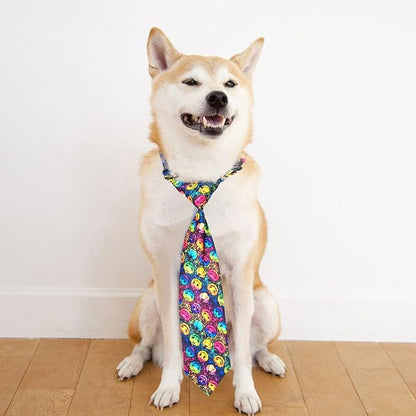 PET SHOW 10pcs Pack Halloween Big Dog Ties Neckties for Large Breed Dogs XL Adjustable Holiday Grooming Accessories Neck Ties Bowties Girl Boy Festival Costumes Photography Party Gift Favor