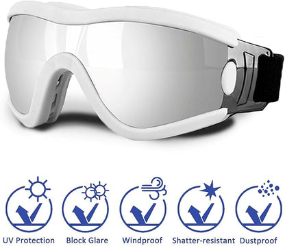 Medium Dog Sunglasses with Adjustable Strap UV Protection, Winproof Puppy Sunglasses, Suitable for Dogs Eyes Protection，Soft Dog Goggles