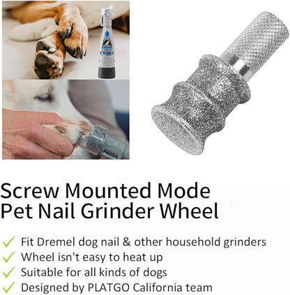 Jumbo+60 Diamond Dog Nail for Dremel, Screw-Mounted Mode Nail Dremel Tool for Dogs, Especially Suitable for Long-Haired Dogs, Dremel Polishing Bits, Animals Nail Care &amp; Home Grinder Tools