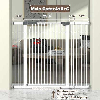 41" Extra Tall Cat Gate for Doorway, 40.6-49.1&