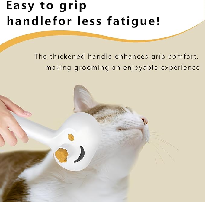 Pet Steam Brush for Dog &amp; Cat – 3-in-1 Spray Hair Removal Comb – Steam Brush for Shedding &amp; Grooming – Spritz Defur Comb – Includes Waterless Shampoo &amp; Dental Wipes