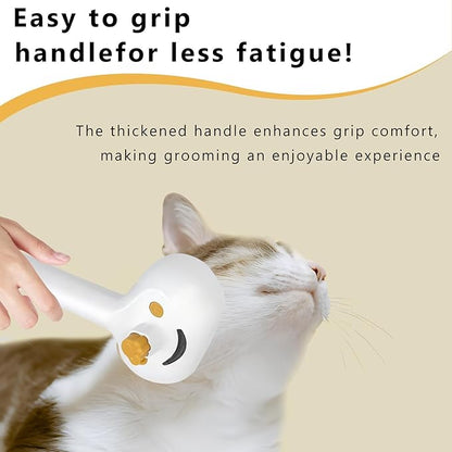Pet Steam Brush for Dog &amp; Cat – 3-in-1 Spray Hair Removal Comb – Steam Brush for Shedding &amp; Grooming – Spritz Defur Comb – Includes Ear Wipes