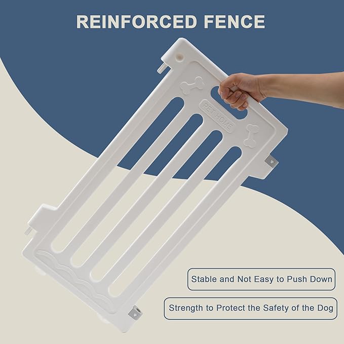 Dog Playpen with Door, DIY Shape Combination Puppy Pen,25.5" H 10-Panel Dog Fence,Non-Slip &amp; Secure Pet Gate, Easy to Assemble(Standard Room)