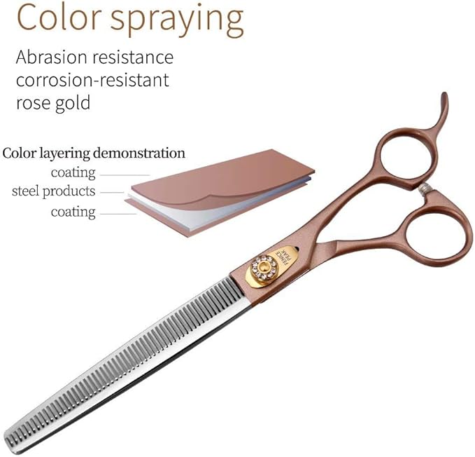 Fenice Peak Professional Thinning Scissors for Dog Cat 7/7.5&