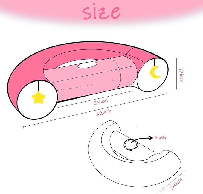 Cat Tunnel, Large Indoor Durable Collapsible Interactive Cat Tube with Peek-A-Boo Hole, Hanging Toys, and Crinkly Paper Lining - Cute Tunnel for Cats, Kittens, Puppies &amp; Rabbits, Pink