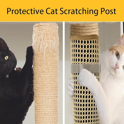 Cat Nail File Scratcher Wrapped Around a Cat Scratching Post, Cat Scratch Pad with 80 Aluminum Oxide Grit, Nail File for Cats Can Help to Trim Your Cat&