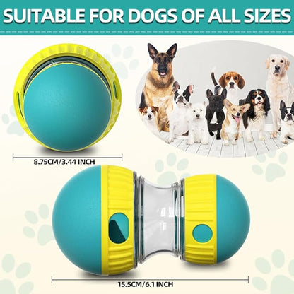 Dog Puzzle Toys, Rolling Treat Dispensing Ball, Brain Stimulation &amp; Slow Feeder, Dog Enrichment Toys to Keep Them Busy (Green)