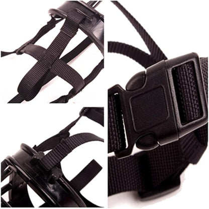 Basket Dog Muzzles-Soft Adjustable Breathable Mask Anti Biting Chewing Barking Training Dog Muzzle for Small Medium Large Dogs (Black, 2: Snout 6.7-10.2")