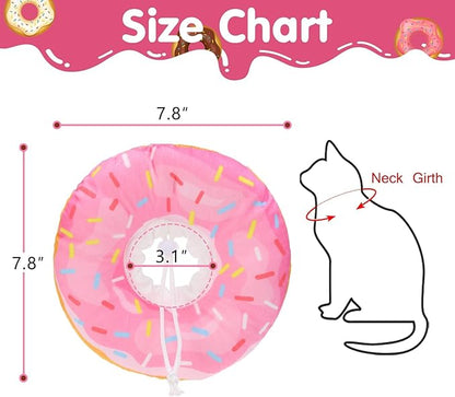 BINGPET Soft Donut Cat &amp; Small Dog Recovery Collar, Adjustable Protective Pet Cone After Surgery