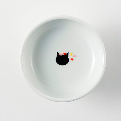 Necoichi Elevated Cat Food Bowl Prevent Neck &amp; Whisker Fatigue, Dishwasher and Microwave Safe, No.1 Seller in Japan! (Sakura, Regular)